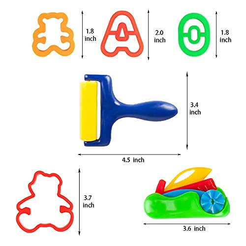 LEXINCHENG Kit de Herramientas de Masa de Arcilla de 77 Piezas para niños, Varios moldes de plástico para Animales y Juego de Herramientas con números Que Incluye moldes y Accesorios de Juego