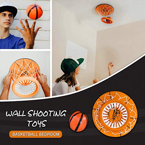 LGLG Portabl - Mini aro de baloncesto para interior para juegos de juguete para niños, mini aro de baloncesto, red de baloncesto y mini baloncesto para niños y niñas de 11,5 x 9 cm