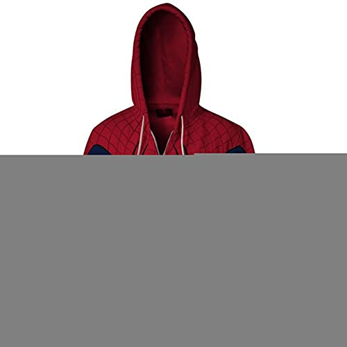 LGYCB Avengers Spiderman Zip Up Sudadera con Capucha 3D Impreso de Manga Larga Sudaderas para Deportes y Fiesta Chaqueta con Capucha para niños Ropa Exterior Tops Cosplay Disfraz,Spiderman-Adults(L)