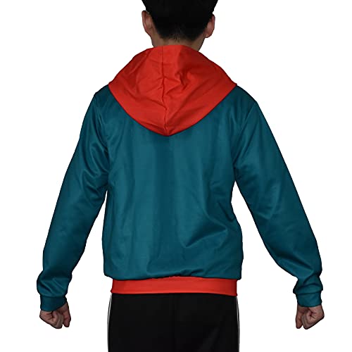 LGYCB Chicos Cremallera con Capucha Miles Morals Morals Cosplay Capuchacha Capucha Sudadera Sudadera Spiderman Outerwear Tops Chaqueta Carnaval Halloween Trajes de Ropa,Myers-Adults(2XL)