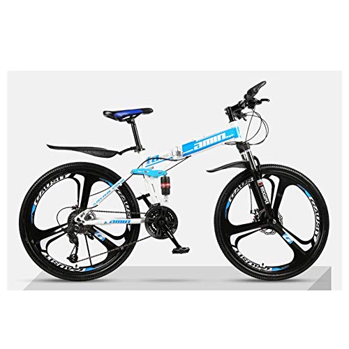 LHQ-HQ Deportes al Aire Libre Bici de montaña Plegable 27 Velocidad Doble Suspensión Frenos de Bicicletas for Hombre 26 Pulgadas de Doble Disco MTB Deportes al Aire Libre de Bicicletas de montaña