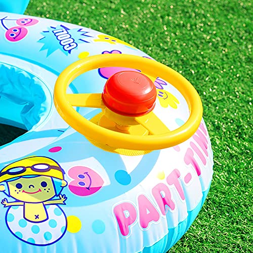 LHZMD Anillo De Natación Asiento Flotador Bebe, Anillo De Natación para Bebé, Swim Safe Inflable Piscinas Playa Juguetes De Natación Fiesta Regalo para 6-36 Meses,B