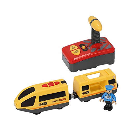 LICHENGTAI Juguete Educativo de Tren de Control Remoto Eléctrico para Niños, Tren de Locomotora de Acción con Batería, Coche de Juguetes para Niños Pequeños