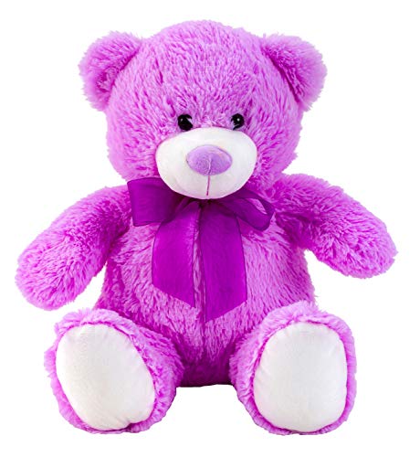 Lifestyle & More Osito de Peluche Osito Morado con Lazo 50 cm de Altura Peluche Aterciopelado Suave - to Love