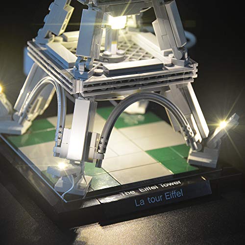 LIGHTAILING Conjunto de Luces (Architecture La Torre Eiffel) Modelo de Construcción de Bloques - Kit de luz LED Compatible con Lego 21019 (NO Incluido en el Modelo)