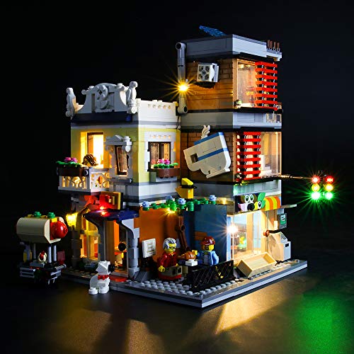 LIGHTAILING Conjunto de Luces (Creator Tienda de Mascotas y Cafetería) Modelo de Construcción de Bloques - Kit de luz LED Compatible con Lego 31097 (NO Incluido en el Modelo)