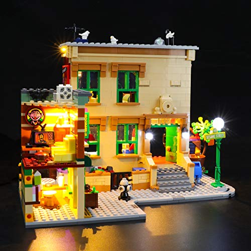 LIGHTAILING Conjunto de Luces (Ideas Barrio Sésamo) Modelo de Construcción de Bloques - Kit de luz LED Compatible con Lego 21324(NO Incluido en el Modelo)