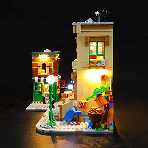 LIGHTAILING Conjunto de Luces (Ideas Barrio Sésamo) Modelo de Construcción de Bloques - Kit de luz LED Compatible con Lego 21324(NO Incluido en el Modelo)