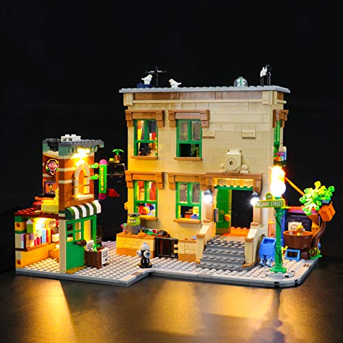 LIGHTAILING Conjunto de Luces (Ideas Barrio Sésamo) Modelo de Construcción de Bloques - Kit de luz LED Compatible con Lego 21324(NO Incluido en el Modelo)