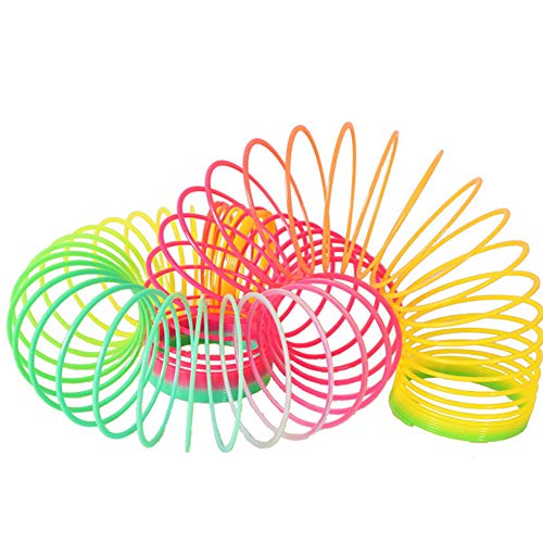 Limeo Rainbow Spiral Círculo Arcoiris Arco Iris de Primavera Arco Iris Espiral Primavera Arco Iris mágico Rainbow Spiral para niños Rainbow Spiral Springs Rainbow Spiral Big (2 en Total)