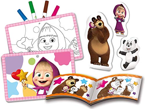 Lisciani - Masha y El Oso Baby Coloring Hurra Masha y el Oso - Juego Educativo Creativo para niñas a partir de 2 años