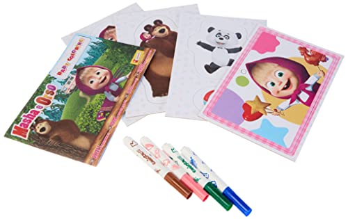 Lisciani - Masha y El Oso Baby Coloring Hurra Masha y el Oso - Juego Educativo Creativo para niñas a partir de 2 años