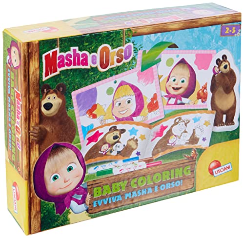 Lisciani - Masha y El Oso Baby Coloring Hurra Masha y el Oso - Juego Educativo Creativo para niñas a partir de 2 años