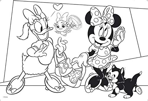 Lisciani Puzzle para niños, 2 puzles de 24 piezas 2 en 1, Doble Cara con reverso para colorear - Disney Minnie 86597