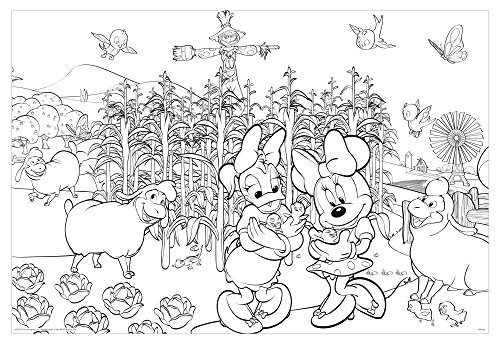 Lisciani Puzzle para niños de 108 piezas 2 en 1, Doble Cara con reverso para colorear - Disney Minnie 47970