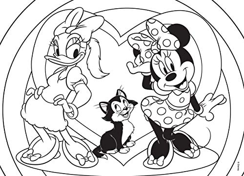 Lisciani Puzzle para niños de 24 piezas 2 en 1, Doble Cara con reverso para colorear - Disney Minnie 73979