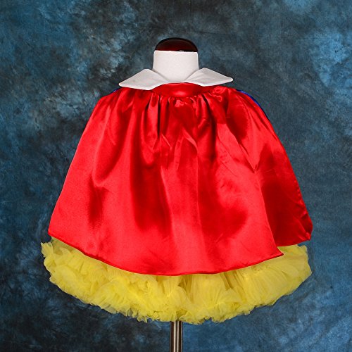 Lito Angels Disfraz Bailarina Tutu Vestido de Princesa Blancanieves con Capa para Bebé Niñas Talla 6-9 Meses Amarillo