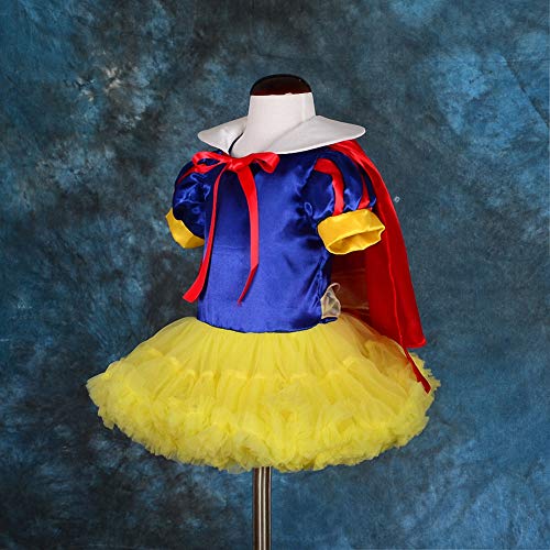 Lito Angels Disfraz Bailarina Tutu Vestido de Princesa Blancanieves con Capa para Bebé Niñas Talla 6-9 Meses Amarillo