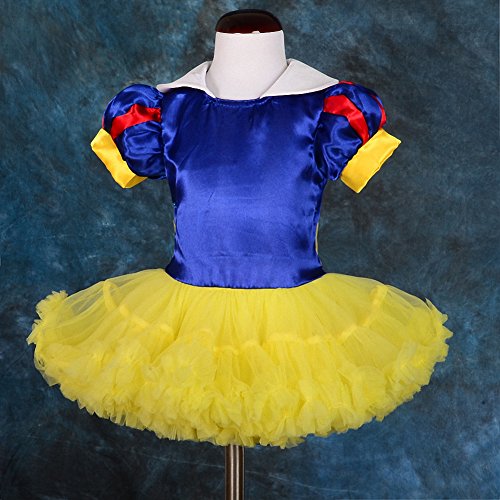 Lito Angels Disfraz Bailarina Tutu Vestido de Princesa Blancanieves con Capa para Bebé Niñas Talla 6-9 Meses Amarillo