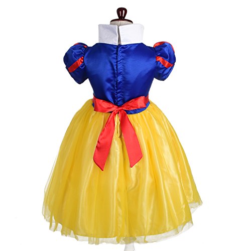 Lito Angels Vestido Disfraz de Princesa Blancanieves para Niñas Talla 2-3 años Estilo A