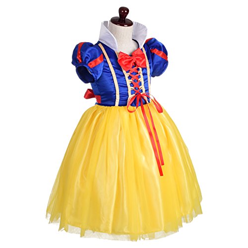 Lito Angels Vestido Disfraz de Princesa Blancanieves para Niñas Talla 2-3 años Estilo A