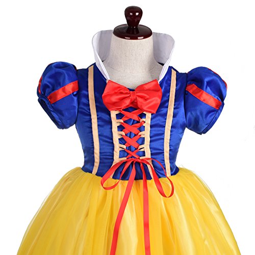 Lito Angels Vestido Disfraz de Princesa Blancanieves para Niñas Talla 2-3 años Estilo A