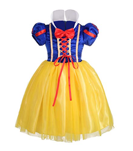 Lito Angels Vestido Disfraz de Princesa Blancanieves para Niñas Talla 2-3 años Estilo A