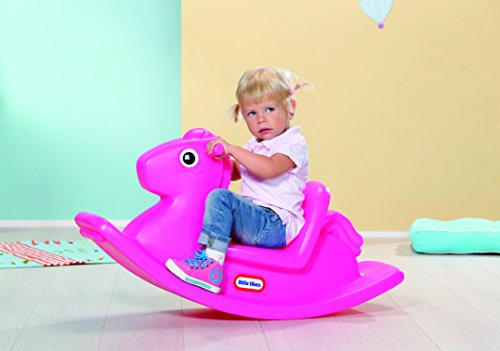 Little Tikes Caballo Balancín - Juego Activo con Asas de Fácil Agarre y Asiento Estable para Mayor Seguridad - Fabricación Duradera - para Interiores y Exteriores - Magenta - Edad: 18+ Meses