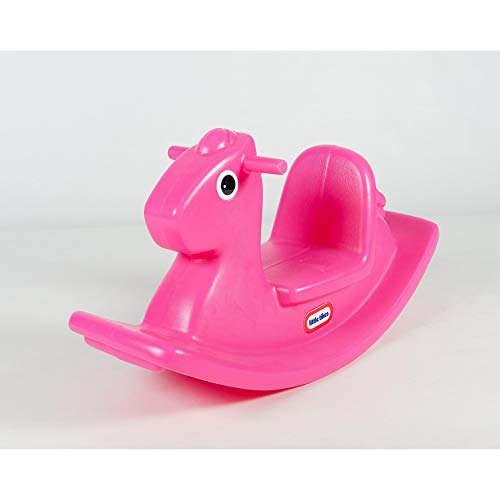 Little Tikes Caballo Balancín - Juego Activo con Asas de Fácil Agarre y Asiento Estable para Mayor Seguridad - Fabricación Duradera - para Interiores y Exteriores - Magenta - Edad: 18+ Meses