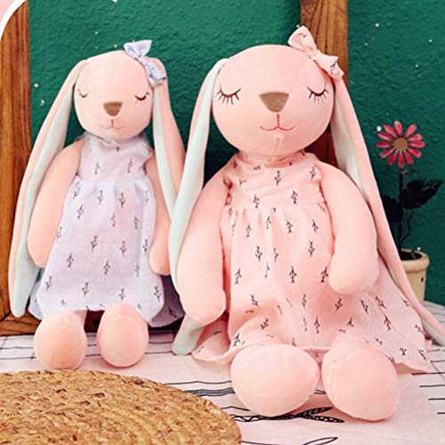 LLan Larga Linda de la Historieta Orejas de Conejo de la muñeca de la Felpa Suave Juega for los niños del Conejo el Dormir del compañero de Peluche Animales de Peluche Juguetes bebés (Color : Pink)