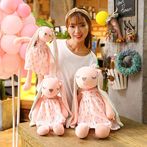 LLan Larga Linda de la Historieta Orejas de Conejo de la muñeca de la Felpa Suave Juega for los niños del Conejo el Dormir del compañero de Peluche Animales de Peluche Juguetes bebés (Color : Pink)