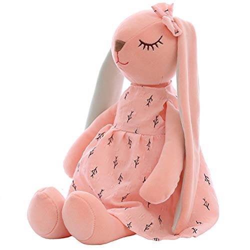 LLan Larga Linda de la Historieta Orejas de Conejo de la muñeca de la Felpa Suave Juega for los niños del Conejo el Dormir del compañero de Peluche Animales de Peluche Juguetes bebés (Color : Pink)