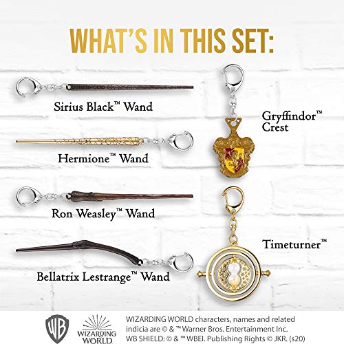 Llaveros de Harry Potter juego de 6 - Incluye llaveros de varita de Sirius Black, Hermione, Ron Weasley y más - Regalos y accesorios de Harry Potter de PMI