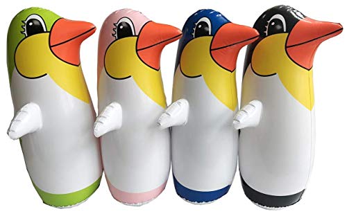 LLOPIS- PINGÜINO Hinchable BALANCIN 20CM 4 Col. 8422802600431 Juguetes, Color, única (60043)