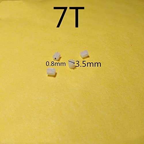 LMIAOM Dientes 12T 4pcs pequeño motor Engranajes 6T 7T 10T 11T 9T 8T for 0. 8MM 1 mm del eje R/C helicóptero mini Quadcopter accesorios Piezas de recambio Piezas de montaje de accesorios de bricolaj