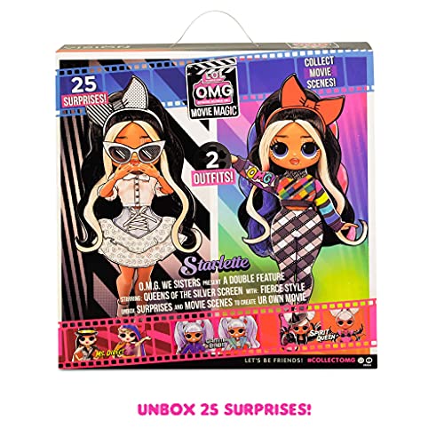 LOL Surprise OMG Movie Magic STARLETTE - Muñeca de moda con 25 sorpresas y set de cine/teatro - Serie 1 - Incluye ropa, accesorios y más - Coleccionable - Edad: 4+ años