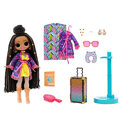 LOL Surprise OMG World Travel Muñeca de Moda Sunset - con 15 sorpresas Que Incluyen Vestido, Zapatos, Accesorios de Viaje y más - Caja Reutilizable - para coleccionar - Edad: 4+ años