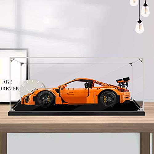 Lommer Carcasa de acrílico compatible con Lego 42056 Technic Porsche 911 GT3 RS – a prueba de polvo para LEGO 42056 (modelo Lego no incluido)