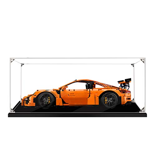 Lommer Carcasa de acrílico compatible con Lego 42056 Technic Porsche 911 GT3 RS – a prueba de polvo para LEGO 42056 (modelo Lego no incluido)