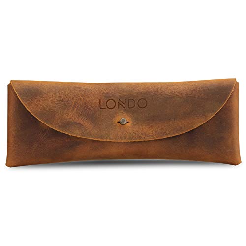 Londo Estuche Retro con Tapa y Broche a Presión para Lápices y Bolígrafos, Unisex