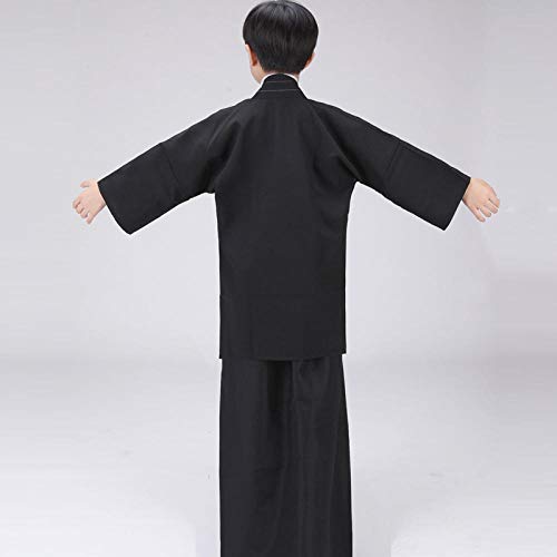 Los Trajes De Los Niños Traje De Cosplay Japonesa Niños Kimono Yukata Tradicional Samurai del Traje De Halloween Ropa Niños Rendimiento Zzzb (Color : Black, Size : M)