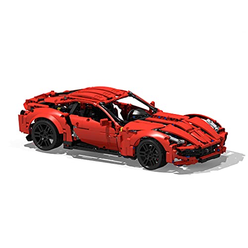 LOTSOFUN MOC 66207 - Coche de carreras para F12 Berlinetta, 1/10, superdeportivo, compatible con Lego Technic, 1171 piezas, paave