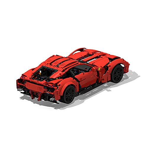 LOTSOFUN MOC 66207 - Coche de carreras para F12 Berlinetta, 1/10, superdeportivo, compatible con Lego Technic, 1171 piezas, paave