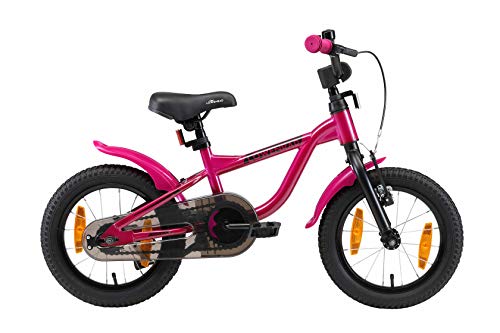 LÖWENRAD Bicicleta Infantil para niños y niñas a Partir de 3-4 años | Bici 14" Pulgadas con Frenos | Berry