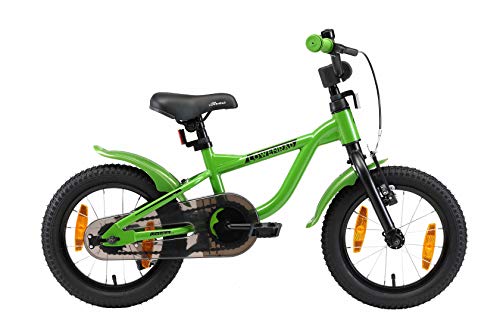 LÖWENRAD Bicicleta Infantil para niños y niñas a Partir de 3-4 años | Bici 14" Pulgadas con Frenos | Verde