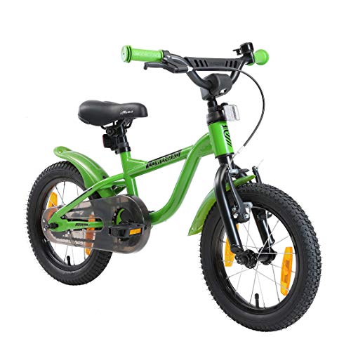 LÖWENRAD Bicicleta Infantil para niños y niñas a Partir de 3-4 años | Bici 14" Pulgadas con Frenos | Verde