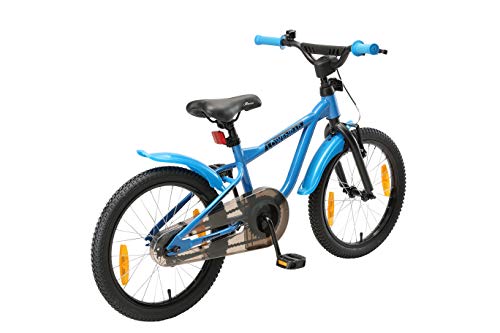 LÖWENRAD Bicicleta Infantil para niños y niñas a Partir de 5 años | Bici 18" Pulgadas con Frenos | Azul