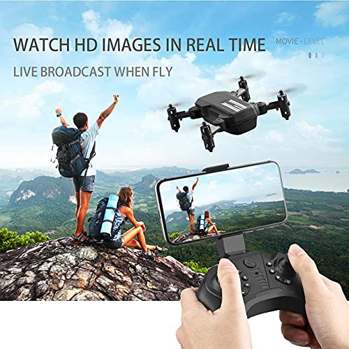 LS-Mini Drone con cámara 4K HD Gimbal autoestabilizante de 4 ejes WiFi FPV Video RC Quadcopter Auto Return Home, con control remoto de motor sin escobillas sin cabeza de retención de altitud (blanco)