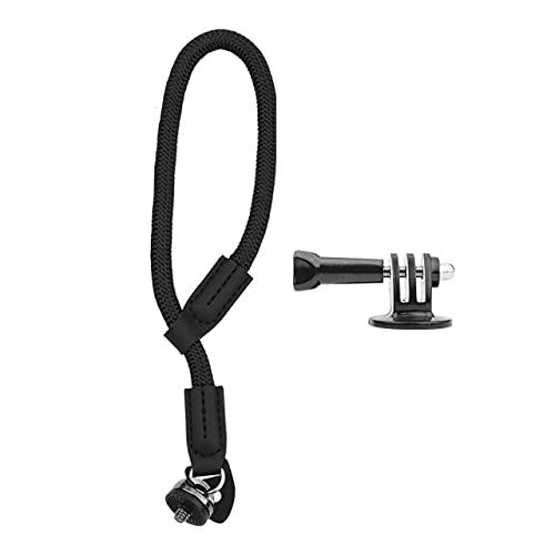 LSB-SHOWER Cordón de Mano Sling Adaptador de Tuerca de Cobre Correa de Mano de Seguridad Cinturón para Accesorios de cámara Deportiva OSMO Action ( Color : Cable Adapter , Size : Black )