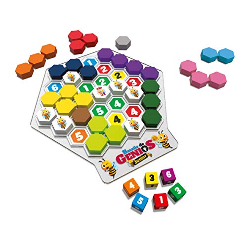 Lúdilo Batalla de genios Jr, Juegos de Mesa, Juego Educativo, Puzzles para niños con Piezas de Madera, Juegos de Tablero, Potencia la lógica y Velocidad, Rompecabezas Multicolor